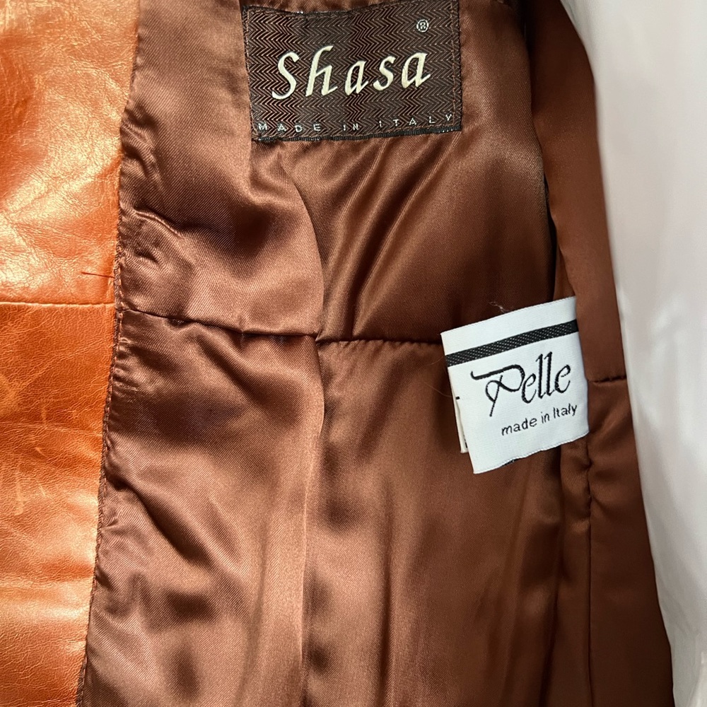 Leather Orange Jacket - image 5